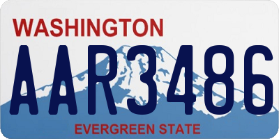 WA license plate AAR3486