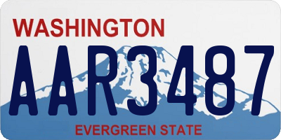 WA license plate AAR3487
