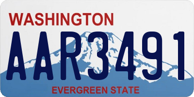WA license plate AAR3491