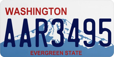 WA license plate AAR3495