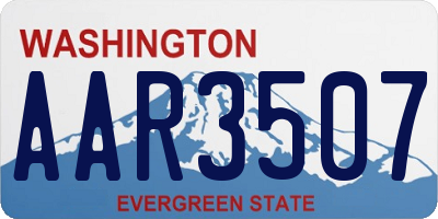 WA license plate AAR3507