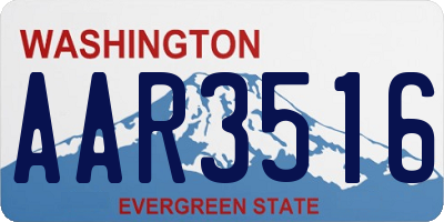 WA license plate AAR3516