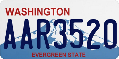 WA license plate AAR3520