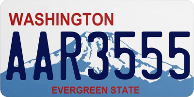 WA license plate AAR3555