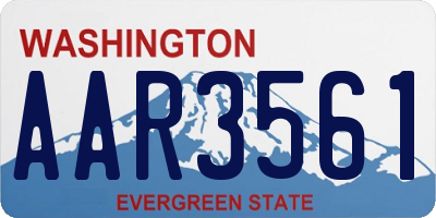WA license plate AAR3561
