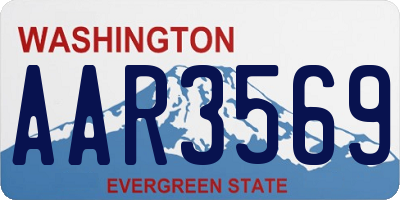 WA license plate AAR3569