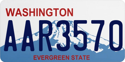 WA license plate AAR3570