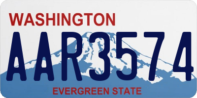 WA license plate AAR3574