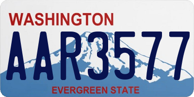 WA license plate AAR3577