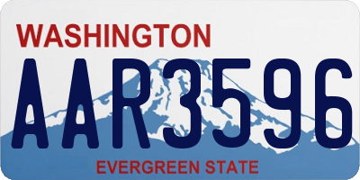 WA license plate AAR3596