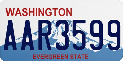 WA license plate AAR3599