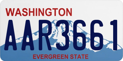 WA license plate AAR3661