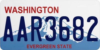 WA license plate AAR3682