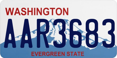 WA license plate AAR3683