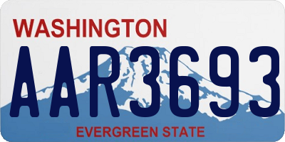 WA license plate AAR3693