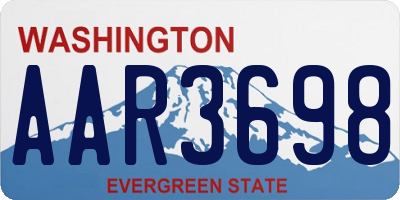 WA license plate AAR3698