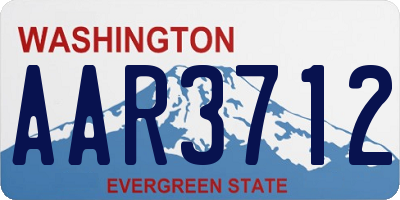 WA license plate AAR3712