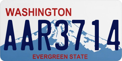 WA license plate AAR3714