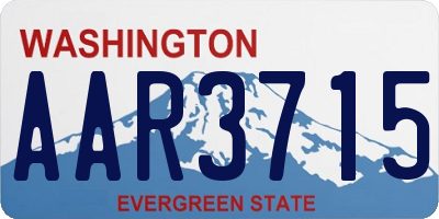 WA license plate AAR3715