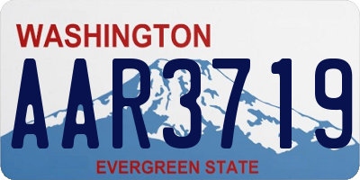 WA license plate AAR3719
