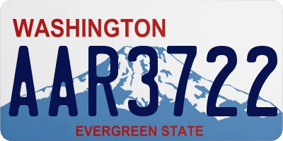 WA license plate AAR3722