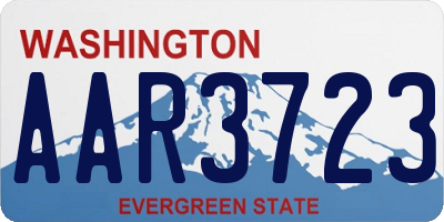 WA license plate AAR3723