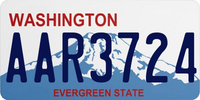 WA license plate AAR3724