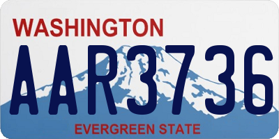 WA license plate AAR3736