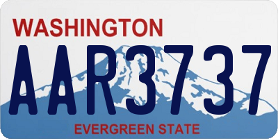 WA license plate AAR3737