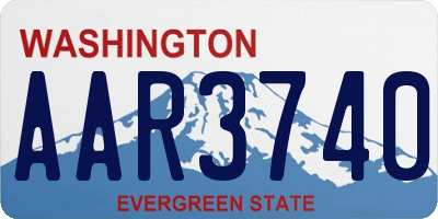 WA license plate AAR3740