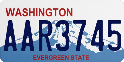 WA license plate AAR3745