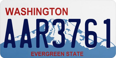 WA license plate AAR3761