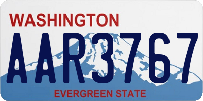 WA license plate AAR3767
