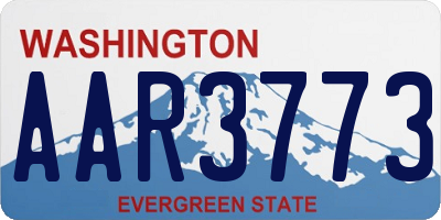 WA license plate AAR3773