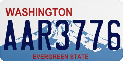 WA license plate AAR3776