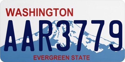 WA license plate AAR3779