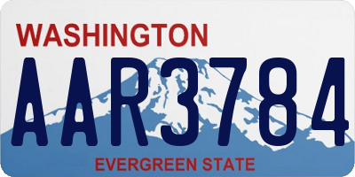 WA license plate AAR3784