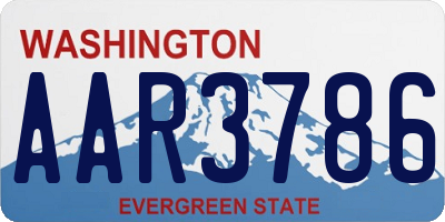 WA license plate AAR3786