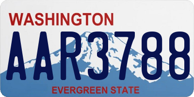 WA license plate AAR3788