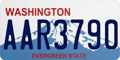 WA license plate AAR3790