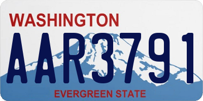 WA license plate AAR3791