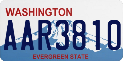 WA license plate AAR3810