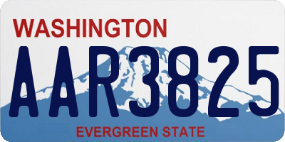 WA license plate AAR3825