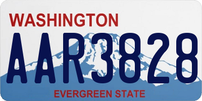 WA license plate AAR3828