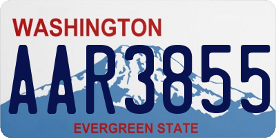 WA license plate AAR3855
