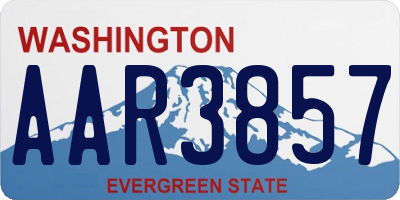 WA license plate AAR3857