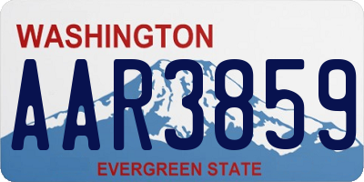 WA license plate AAR3859