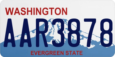 WA license plate AAR3878