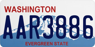 WA license plate AAR3886