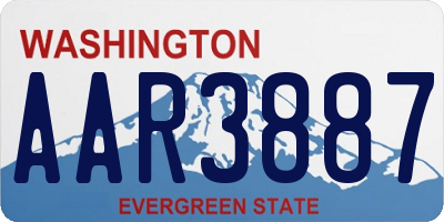 WA license plate AAR3887